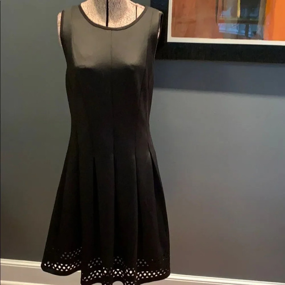 Catherine Malandrino black laser cut hem midi, 8 - Picture 2 of 7